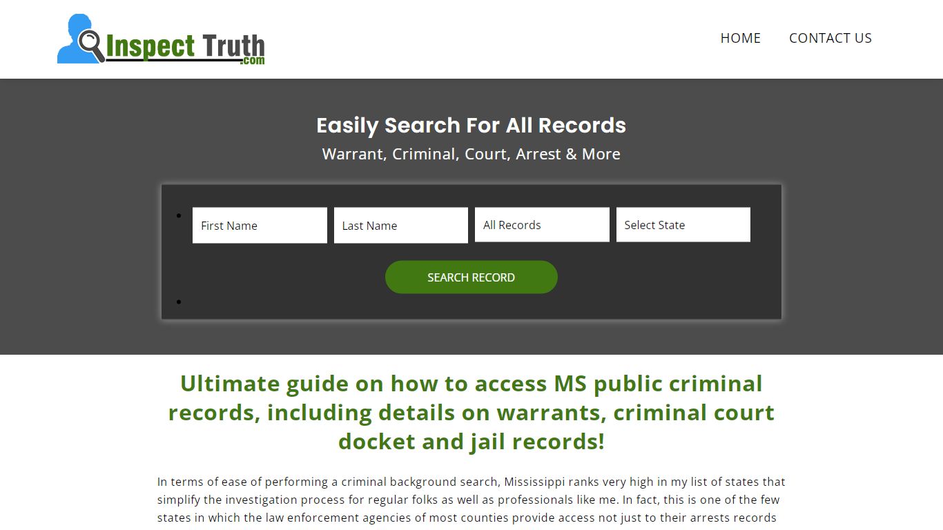 Finding Criminal Records and Arrest Reports From Mississippi!